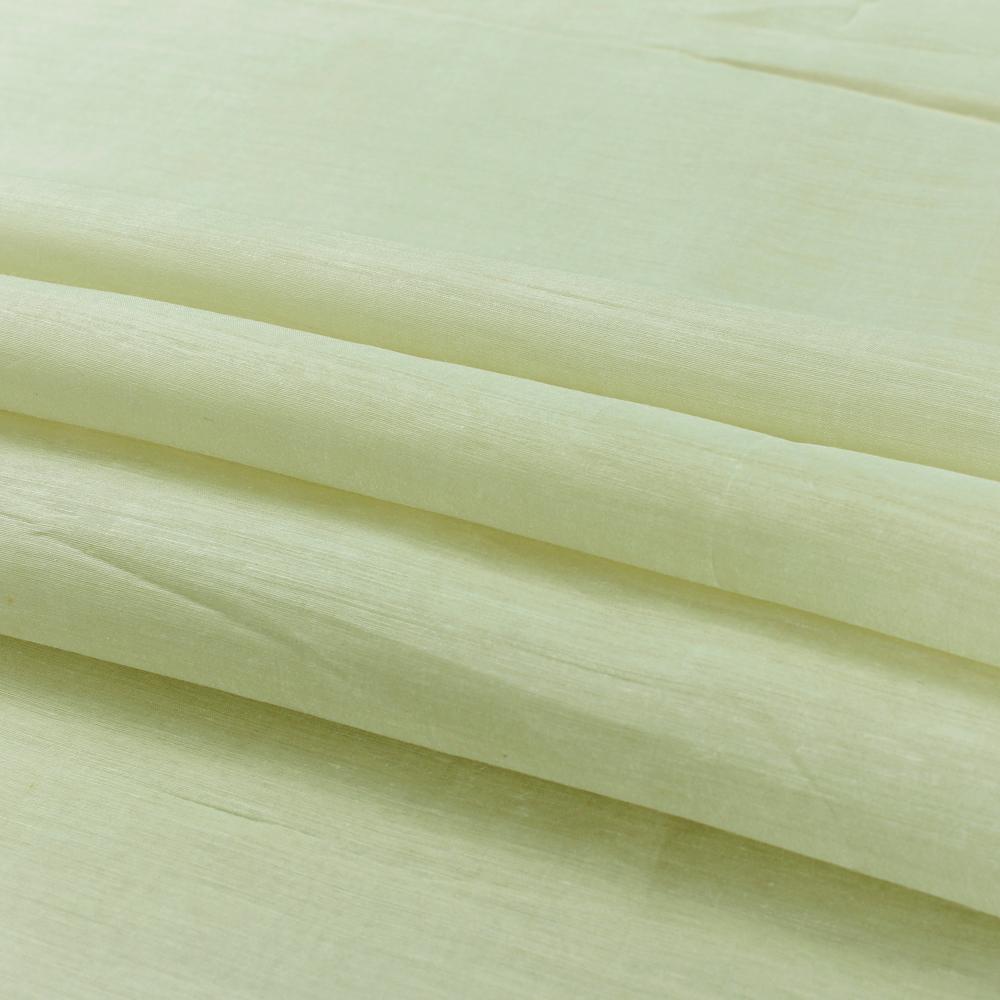 (Pre Cut 2.50 Mtr Piece) Pistachio Green Color Tussar Linen Fabric