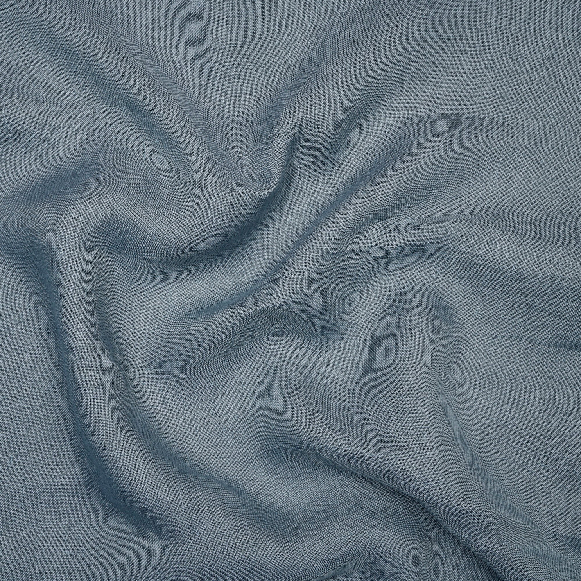 (Pre-Cut 2.00 Mtr) Grey Color Gauze Linen Fabric