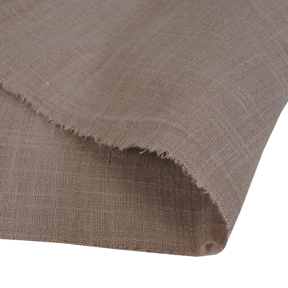 (Pre Cut 0.75 Mtr Piece) Grey Color Cotton Matka Fabric