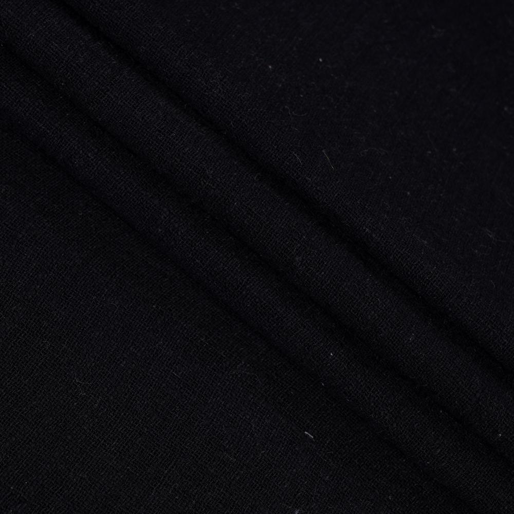 (Pre Cut 1.70 Mtr Piece) Black Color Cotton Matka Fabric
