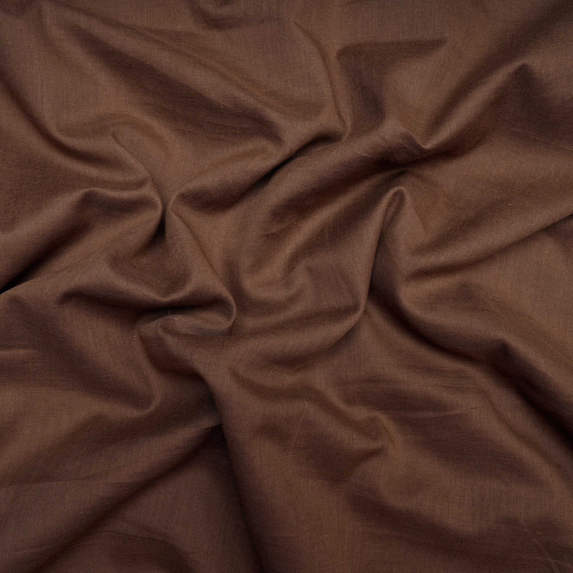 (Pre-Cut 2.50 Mtr )Brown Plain Cotton Voile Fabric