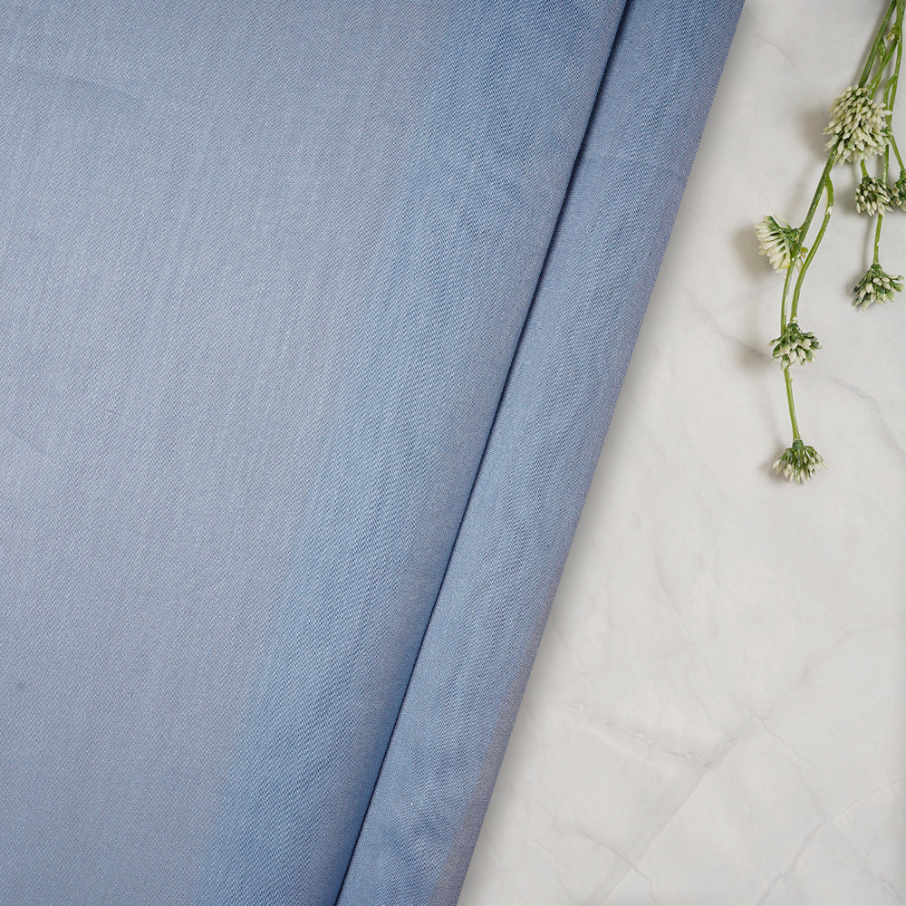 (Pre-Cut 1.05 Mtr) Ice Blue Color Rapier Chanderi Fabric