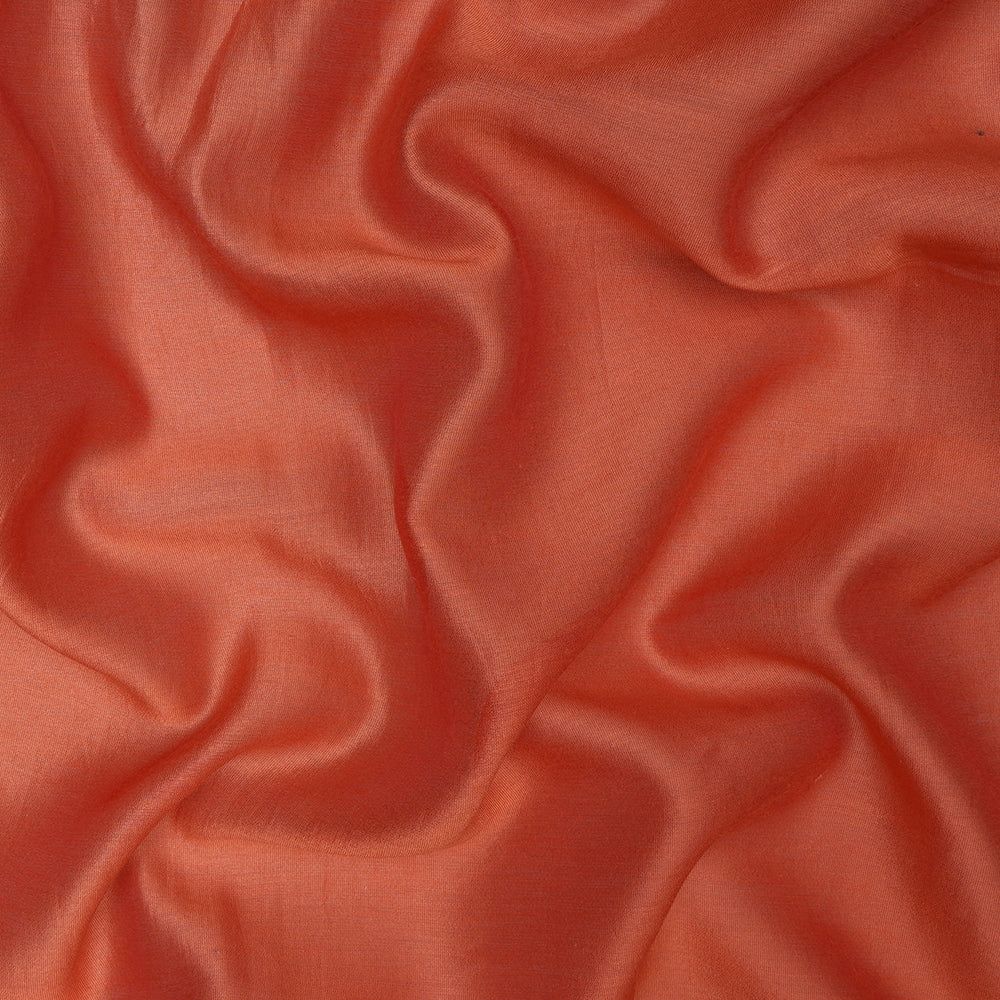 (Pre-Cut 1.10 Mtr) Orange Color Rapier Chanderi Fabric