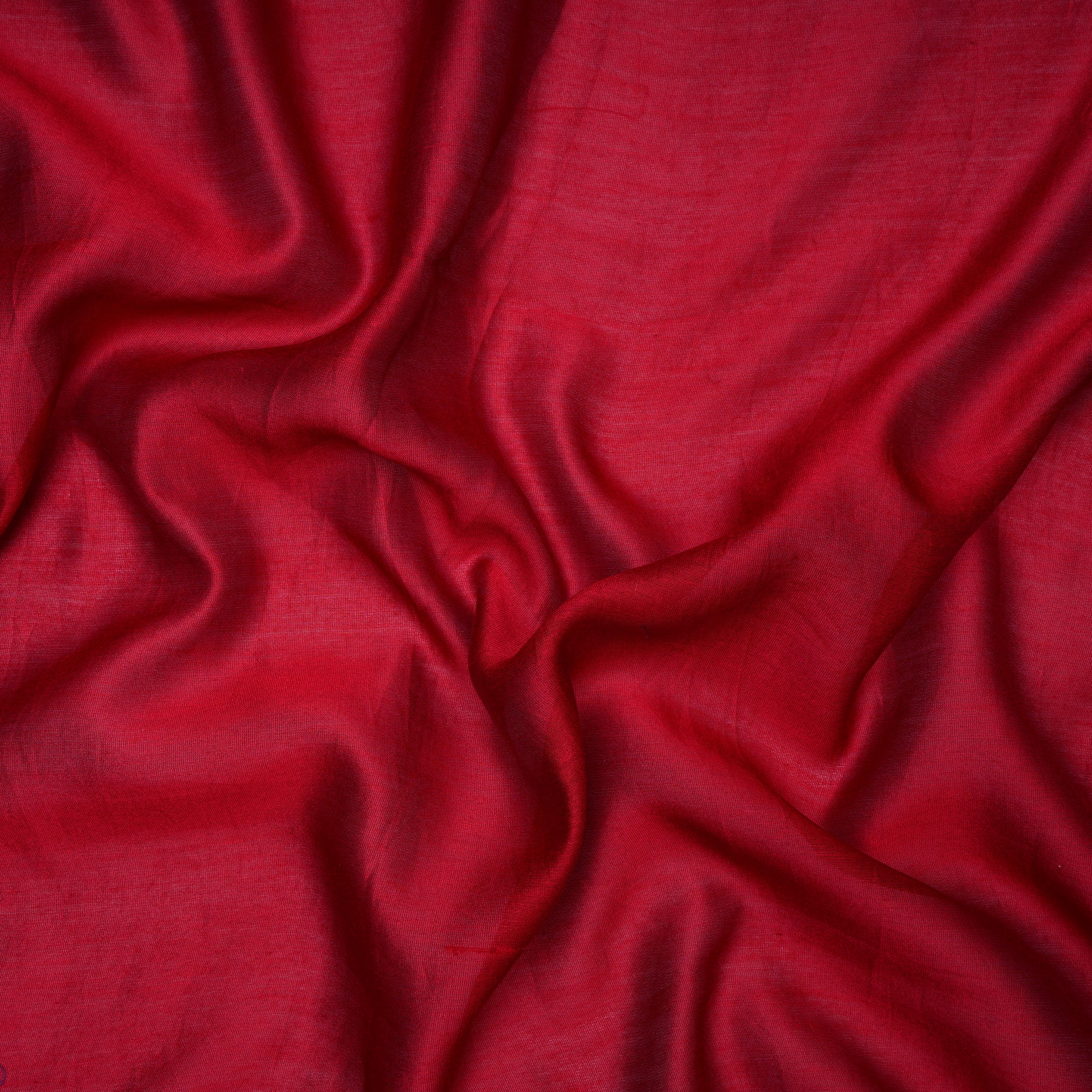(Pre Cut 1.1 Mtr )Maroon Piece Dyed Rapier Loom Pure Chanderi Fabric