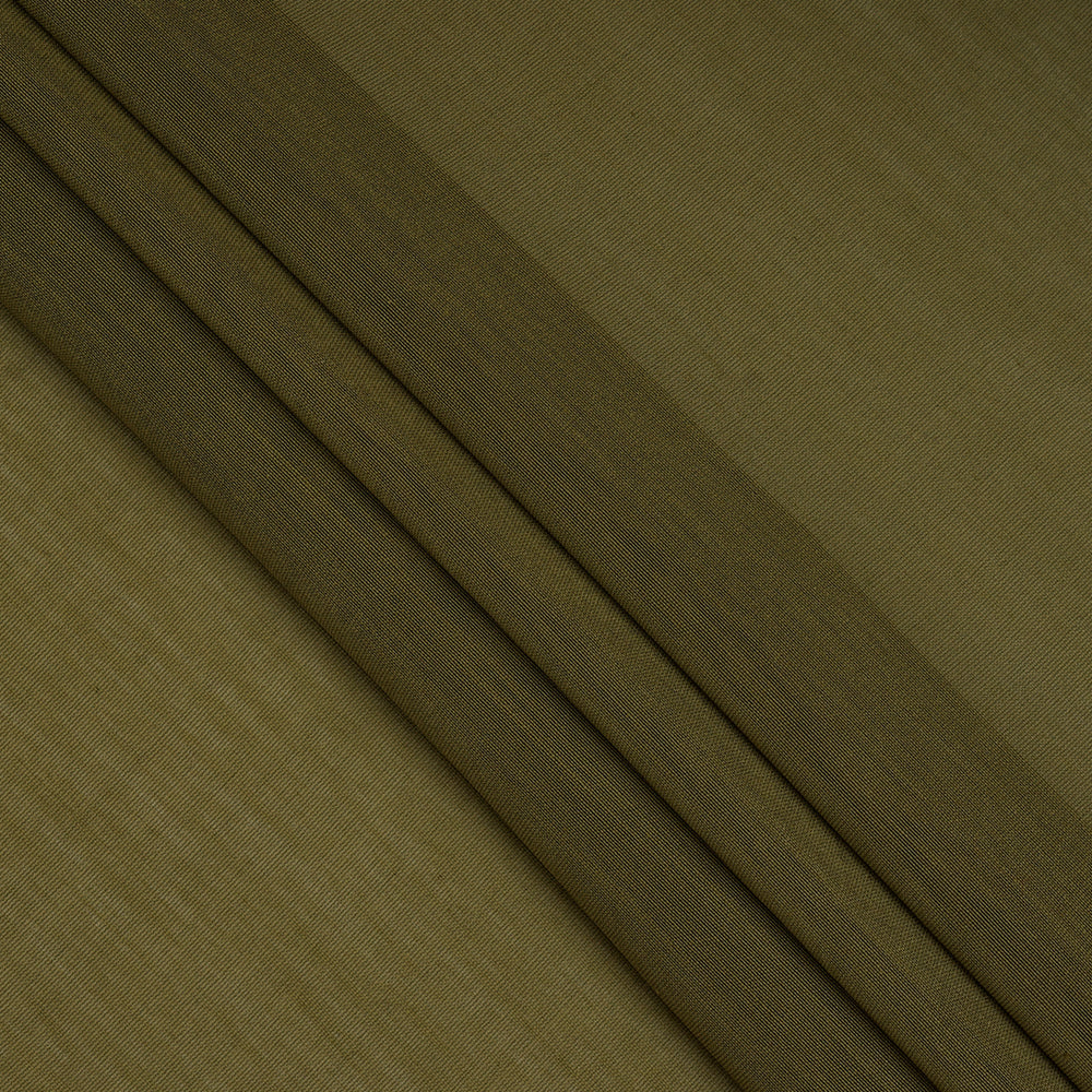 (Pre-Cut 1.10 Mtr ) Olive Color Rapier Chanderi Fabric