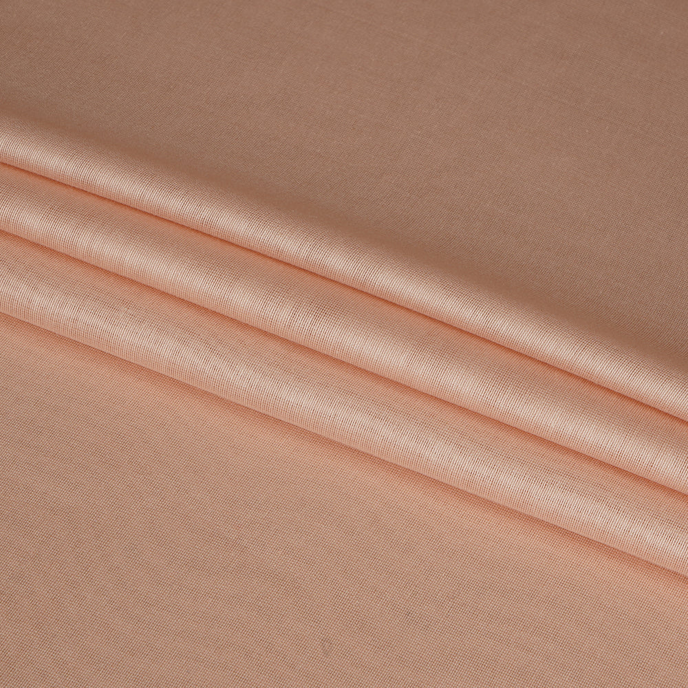 (Pre Cut 1.10 Mtr Piece) Peach Color Rapier Chanderi Fabric
