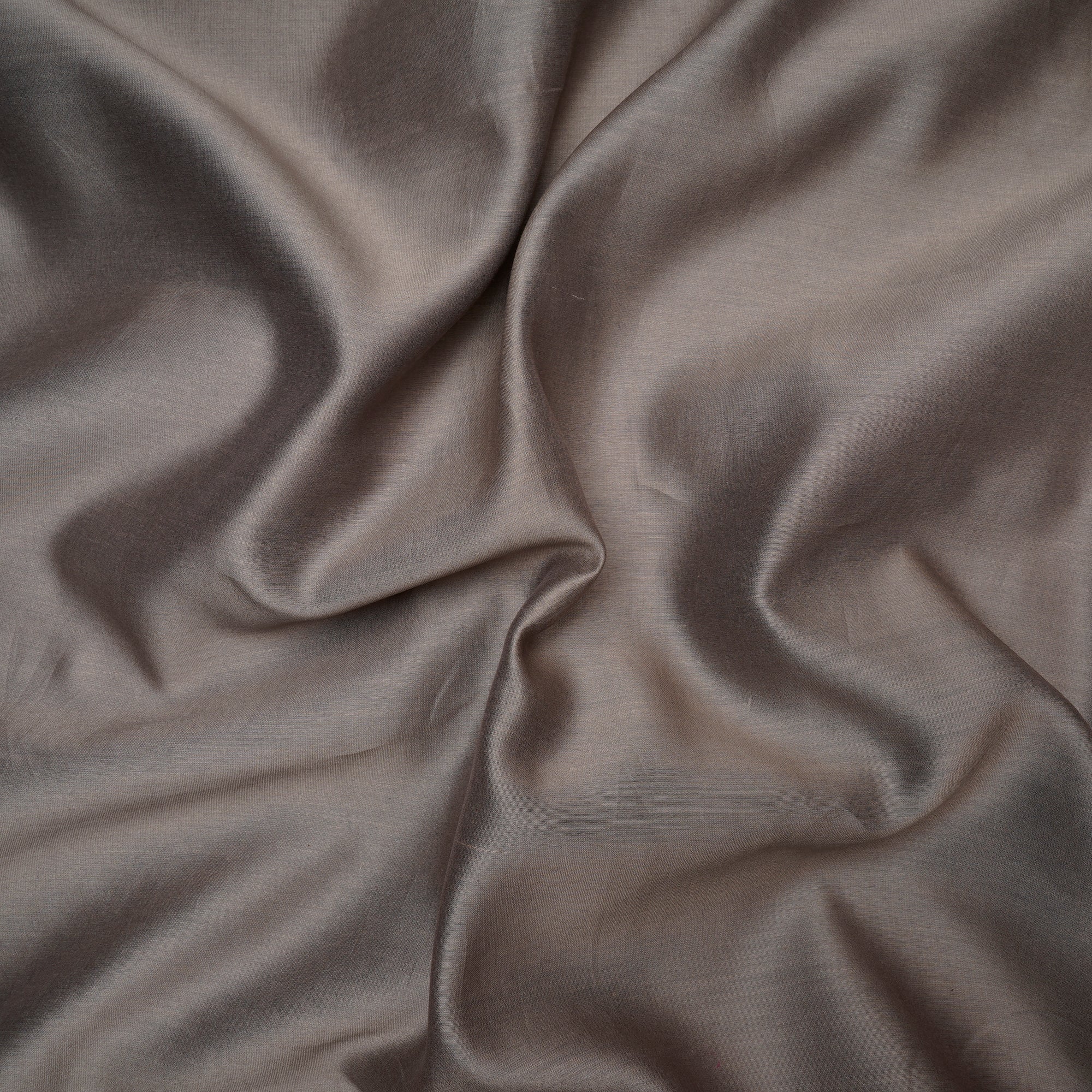 (Pre Cut 1.90 Mtr )Grey Piece Dyed Rapier Chanderi Fabric