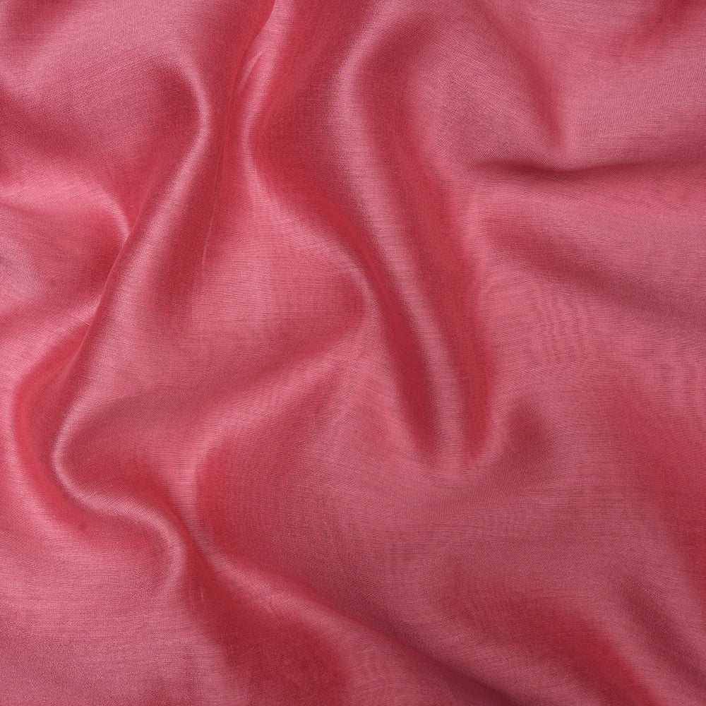 (Pre-Cut 3.20 Mtr) Pink Color Rapier Chanderi Fabric