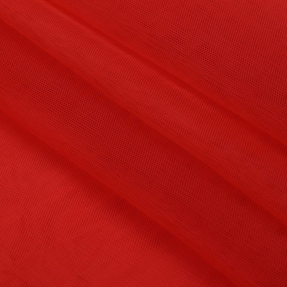 (Pre-Cut 1 Mtr ) Red Color Nylon Butterfly Net Fabric
