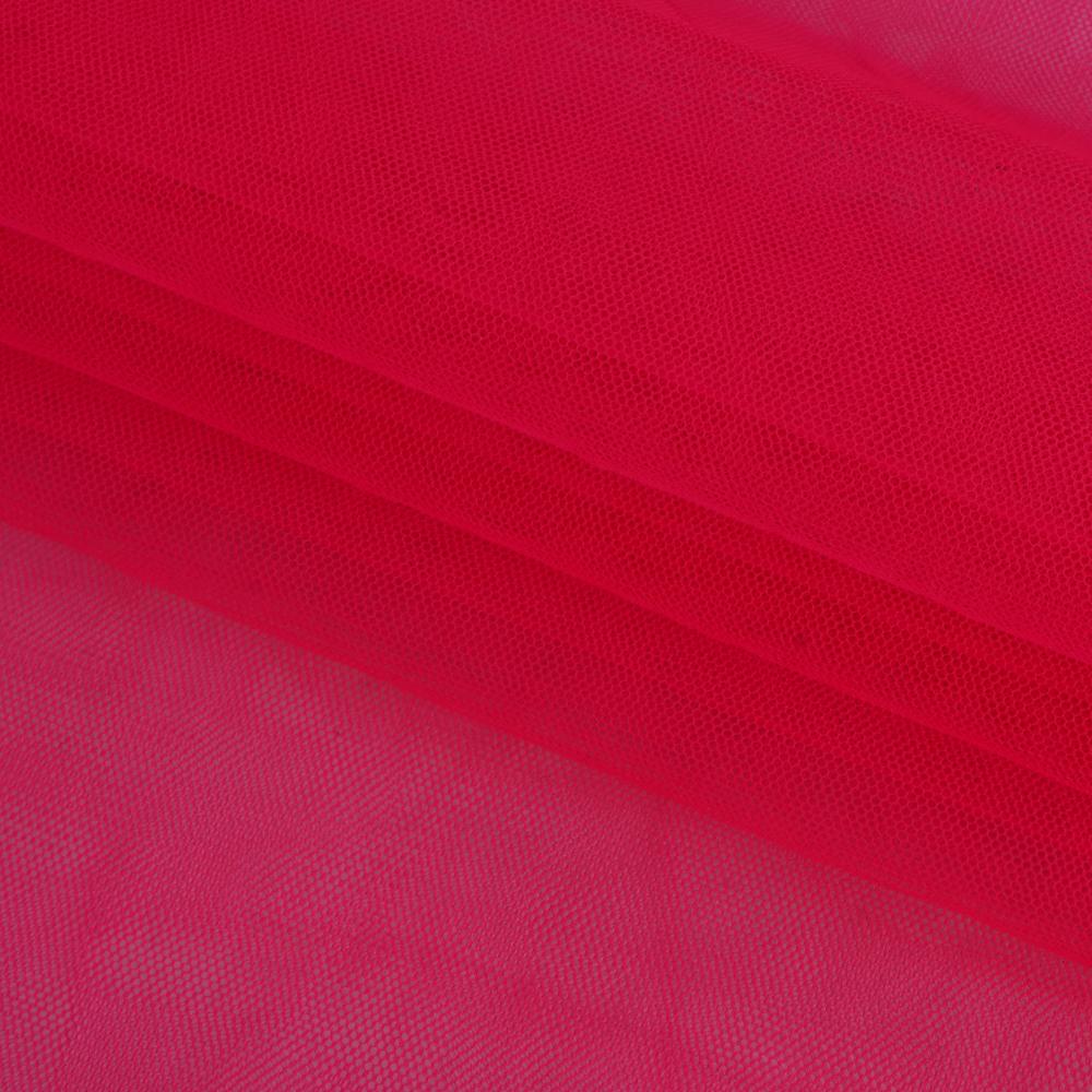 (Pre Cut 1.70 Mtr Piece) Pink Color Butterfly Net Fabric