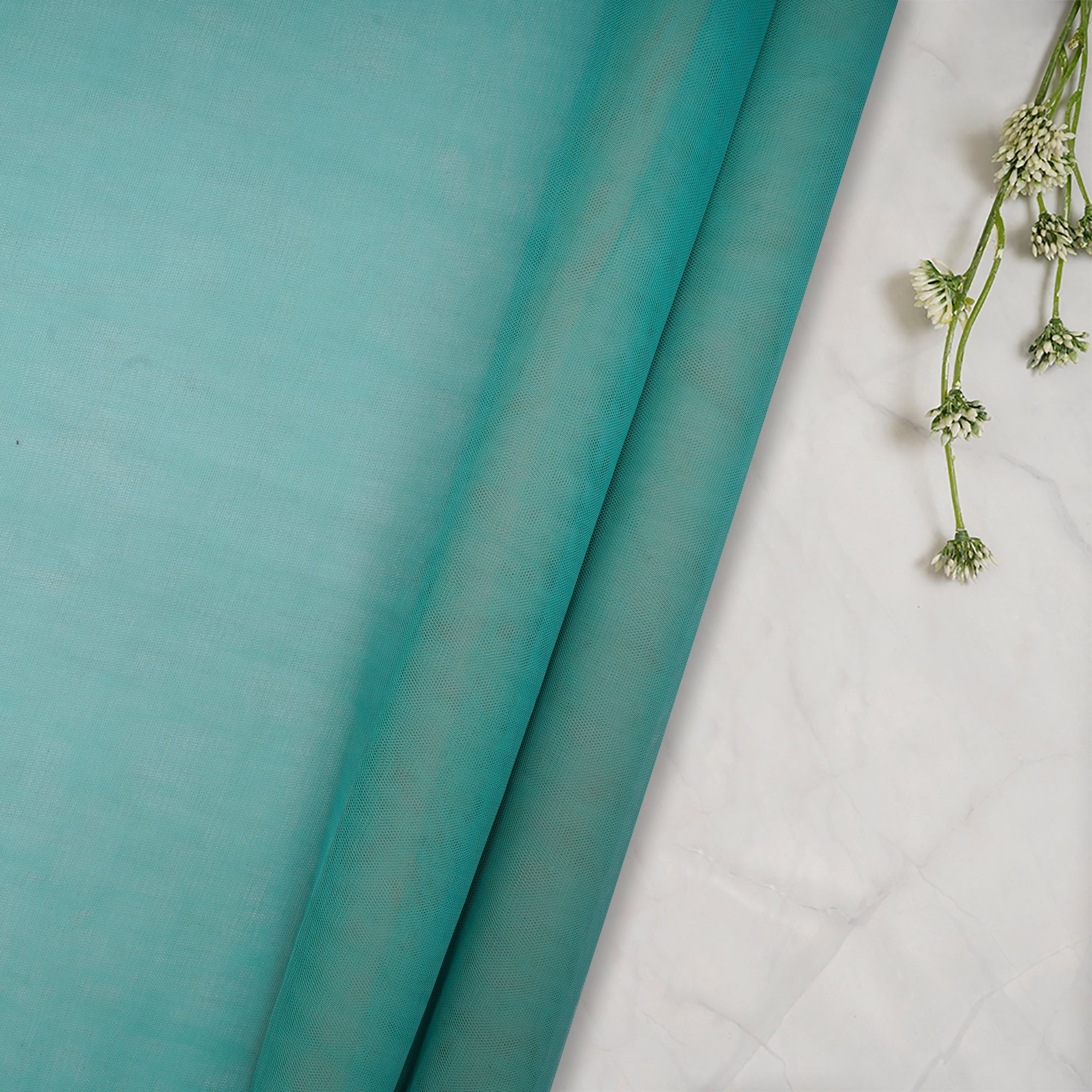 (Pre-Cut 3.00 Mtr) Mint Green Color Nylon Butterfly Net Fabric