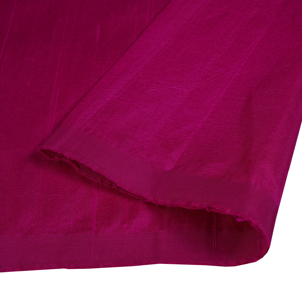(Pre Cut 1.90 Mtr Piece) Pink Color Dupion Silk Fabric