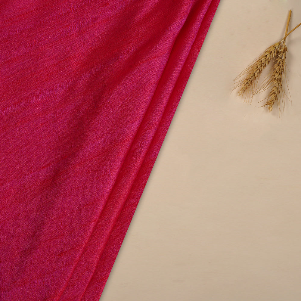 (Pre Cut 3 Mtr Piece) Pink Color Dupion Silk Fabric