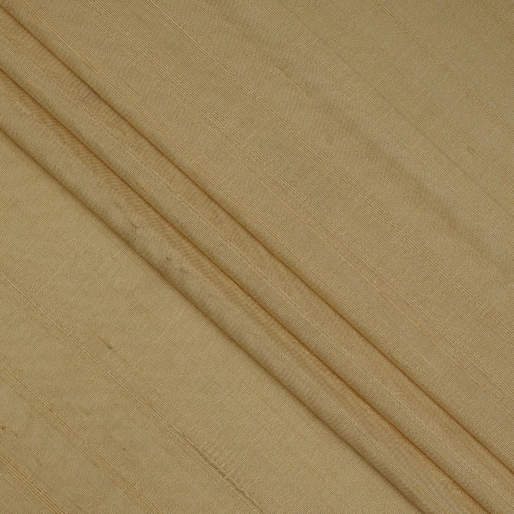 (Pre-Cut 3.20 Mtr ) Pale Gold Color Dupion Silk Fabric