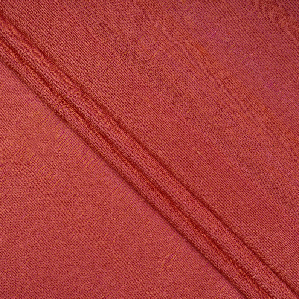 (Pre-Cut 4.80 Mtr ) Pink Color Dupion Silk Fabric