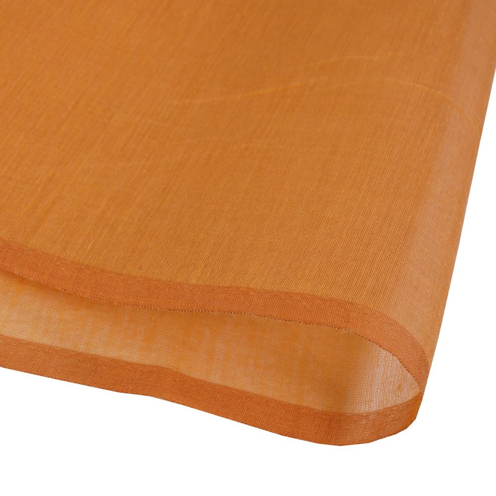 (Pre Cut Pre-Cut Fabrics>>Cut Piece Upto 1 Metre)Squash Color Yarn Dyed Pure Chanderi Fabric