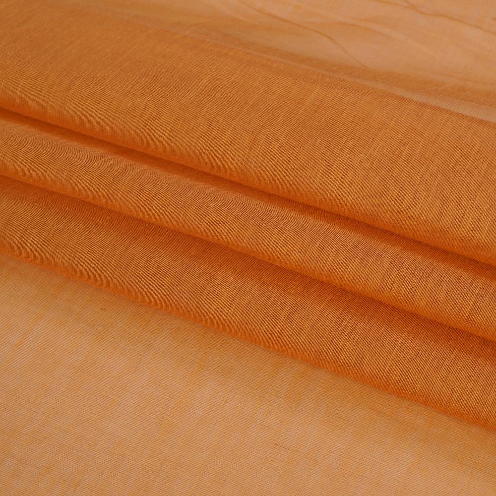 (Pre Cut Pre-Cut Fabrics>>Cut Piece Upto 1 Metre)Squash Color Yarn Dyed Pure Chanderi Fabric