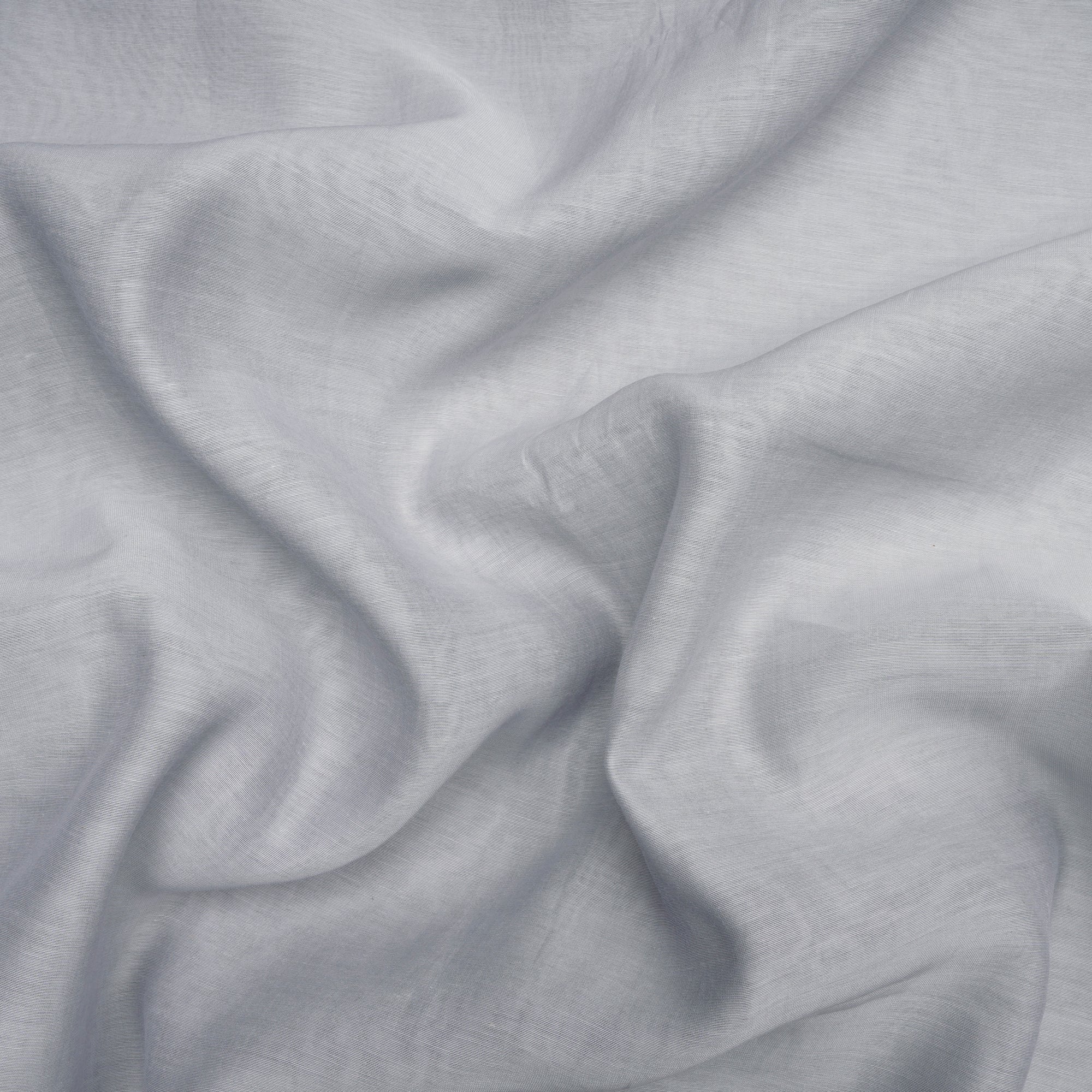 (Pre Cut 1.20 Mtr )gREY Pure Plain Fine Chanderi Fabric