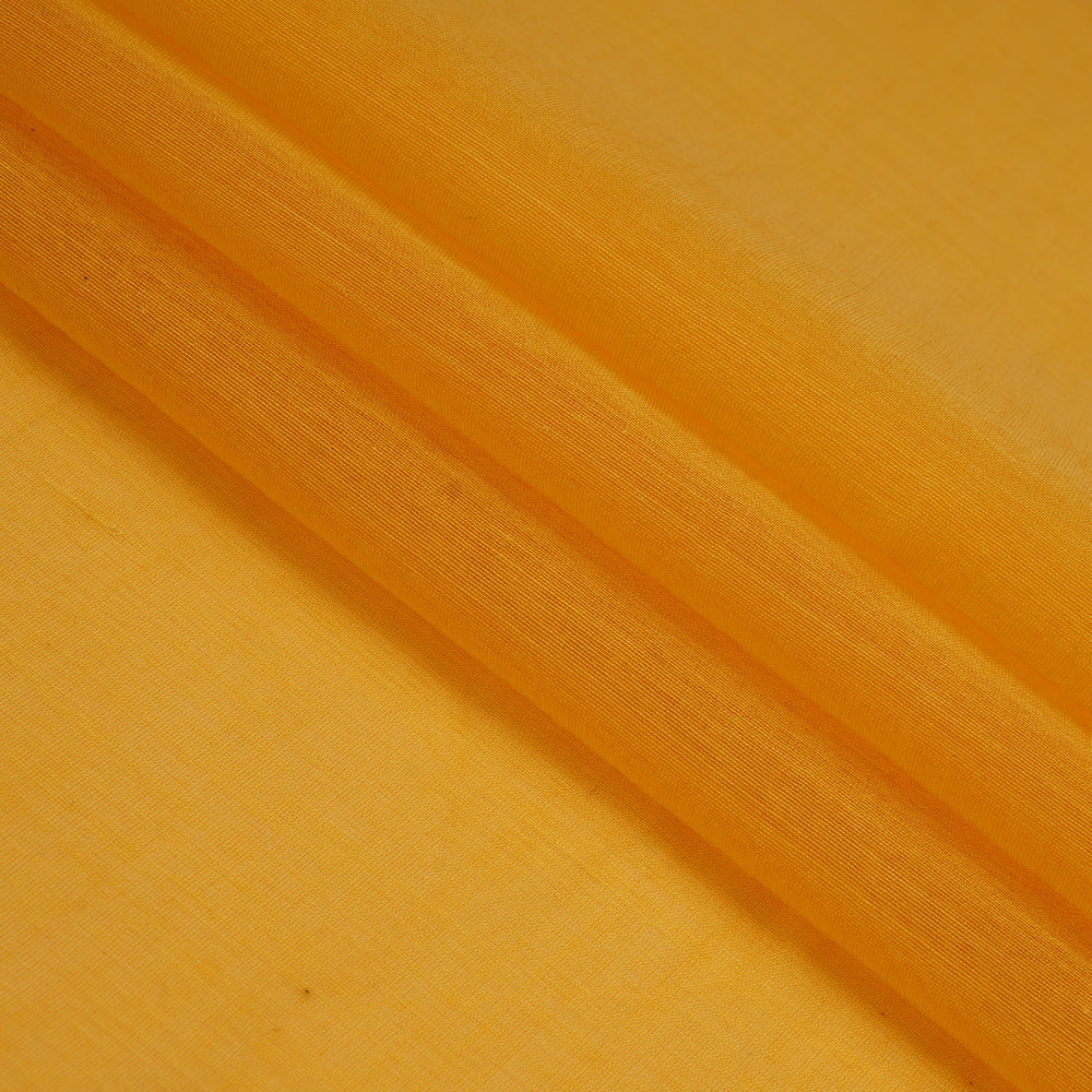 (Pre Cut 1.80 Mtr Piece) Yellow Color Yarn Dyed Fine Chanderi Fabric