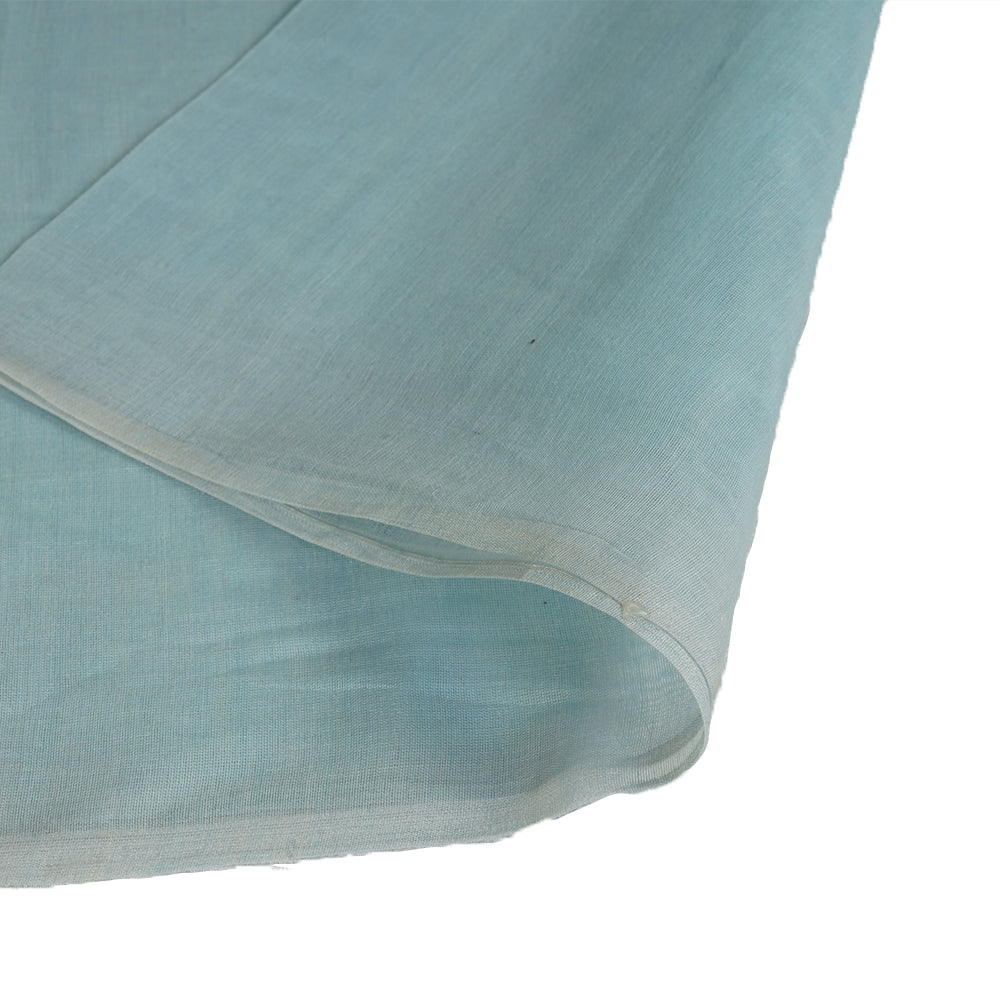 (Pre Cut 1.85 Mtr Piece) Arctic Color Yarn Dyed Pure Chanderi Fabric