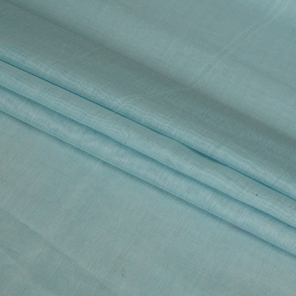 (Pre Cut 1.85 Mtr Piece) Arctic Color Yarn Dyed Pure Chanderi Fabric
