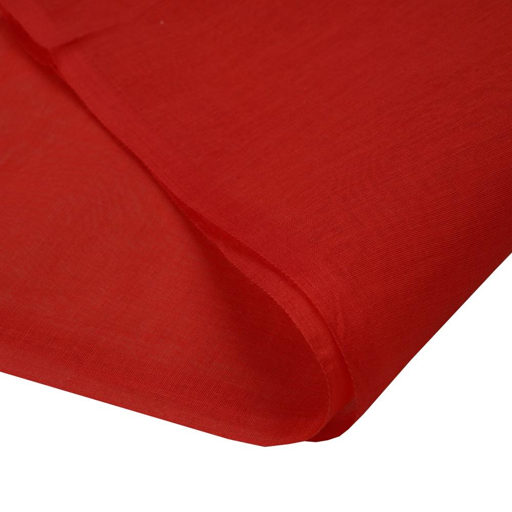 (Pre Cut 2 Mtr Piece)Red Color Yarn Dyed Pure Chanderi Fabric