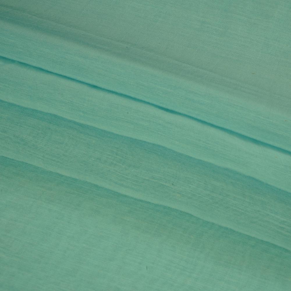 (Pre Cut 2.50 Mtr Piece)Baby Blue Color Yarn Dyed Pure Chanderi Fabric
