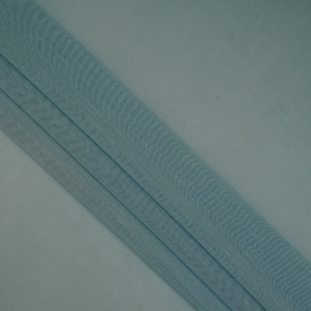 (Pre-Cut 2.80 Mtr ) Ice Blue Color Yarn Dyed Pure Chanderi Fabric