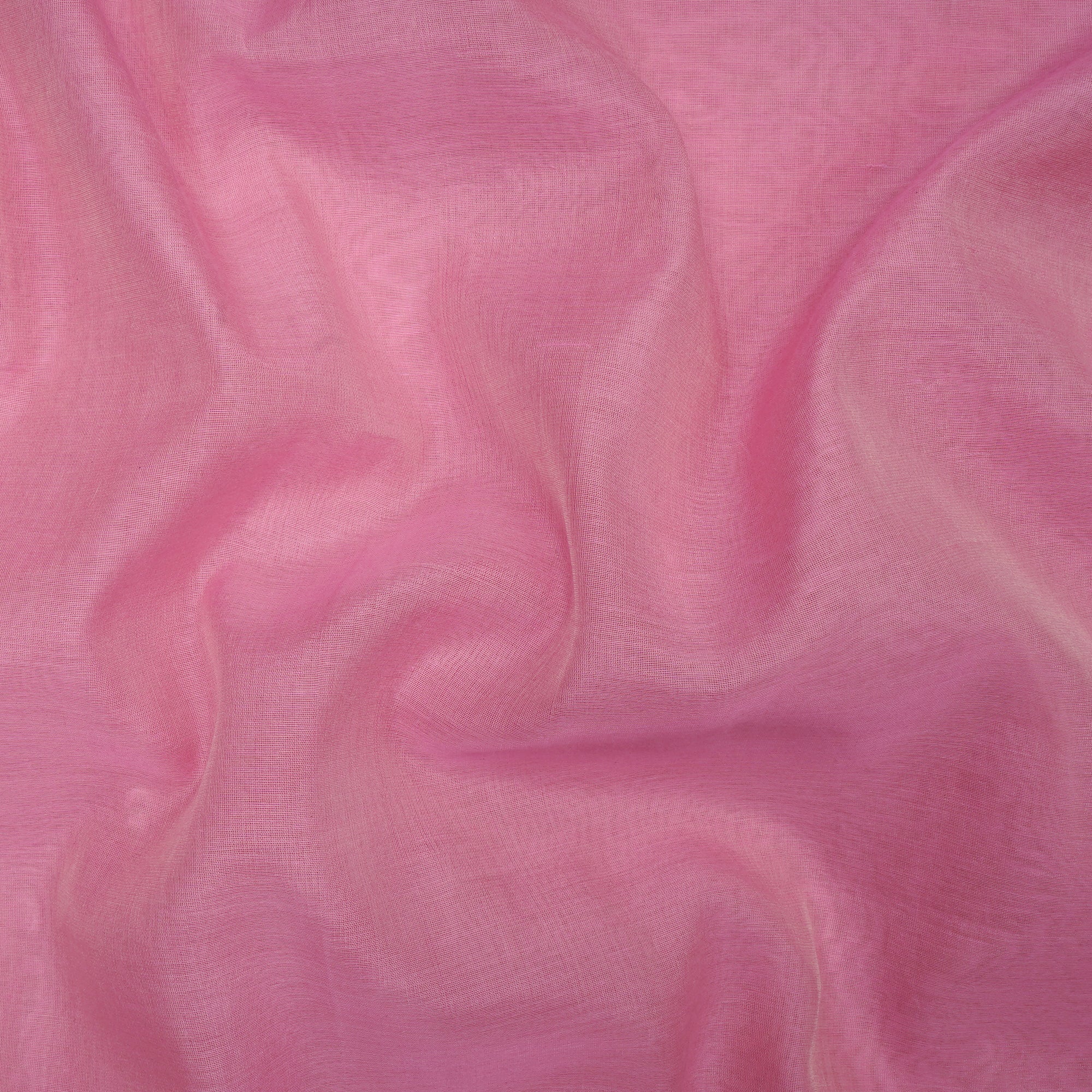 (Pre-Cut 3.20 Mtr) Pastel Magenta Color Pure Silk Cotton Fabric