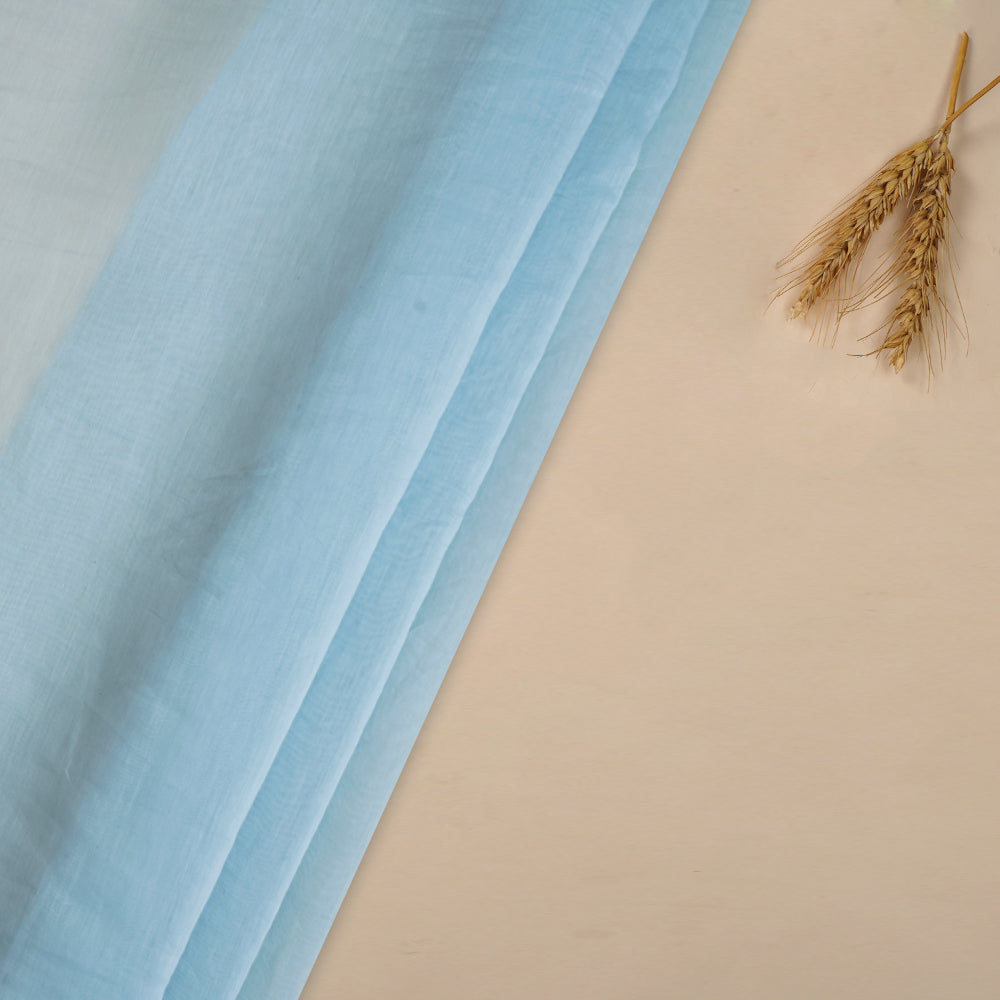 (Pre Cut 4 Mtr Piece) Light Blue Color Pure Chanderi Fabric