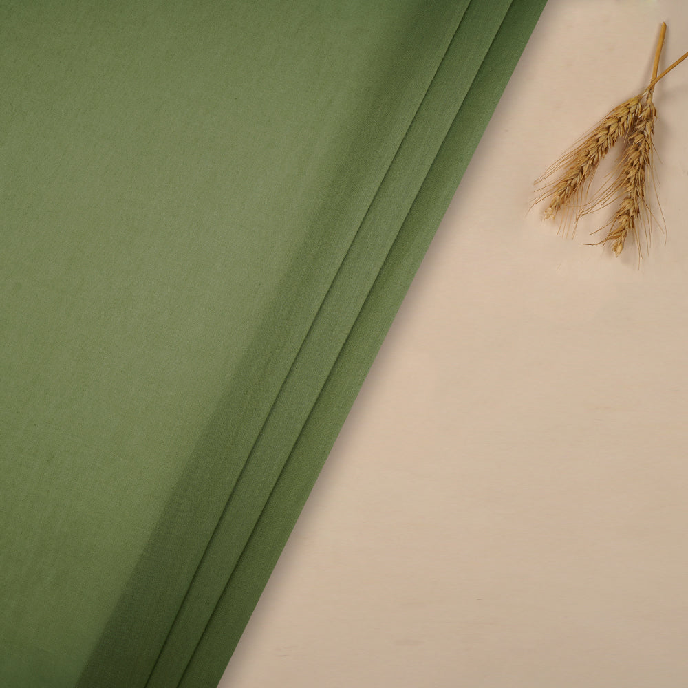 (Pre-Cut 4.10 Mtr ) Mint Green Color Yarn Dyed Pure Chanderi Fabric