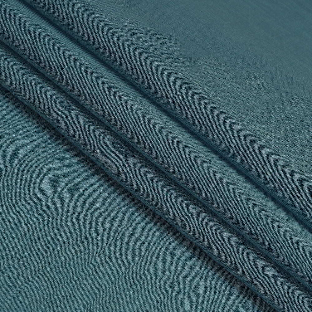 (Pre Cut 4.50 Mtr Piece) Blue Color Yarn Dyed Pure Chanderi Fabric