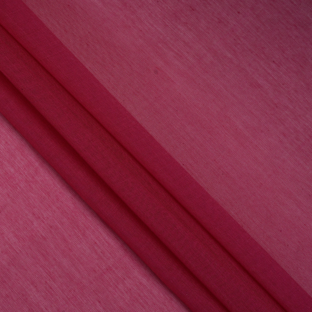 (Pre-Cut 4.65 Mtr ) Pink Color Yarn Dyed Pure Chanderi Fabric