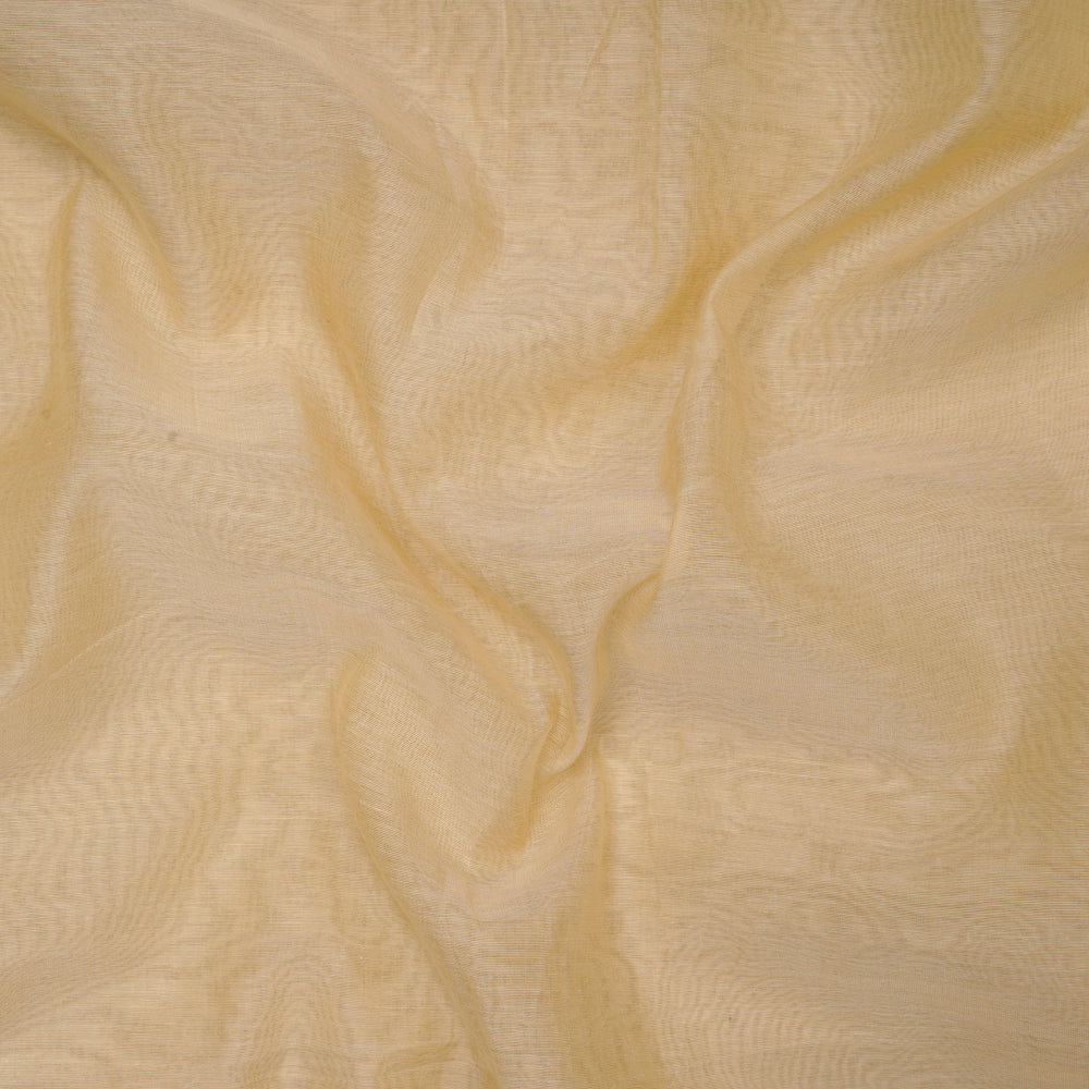 (Pre-Cut 5.00 Mtr) Beige Color Pure Chanderi Fabric