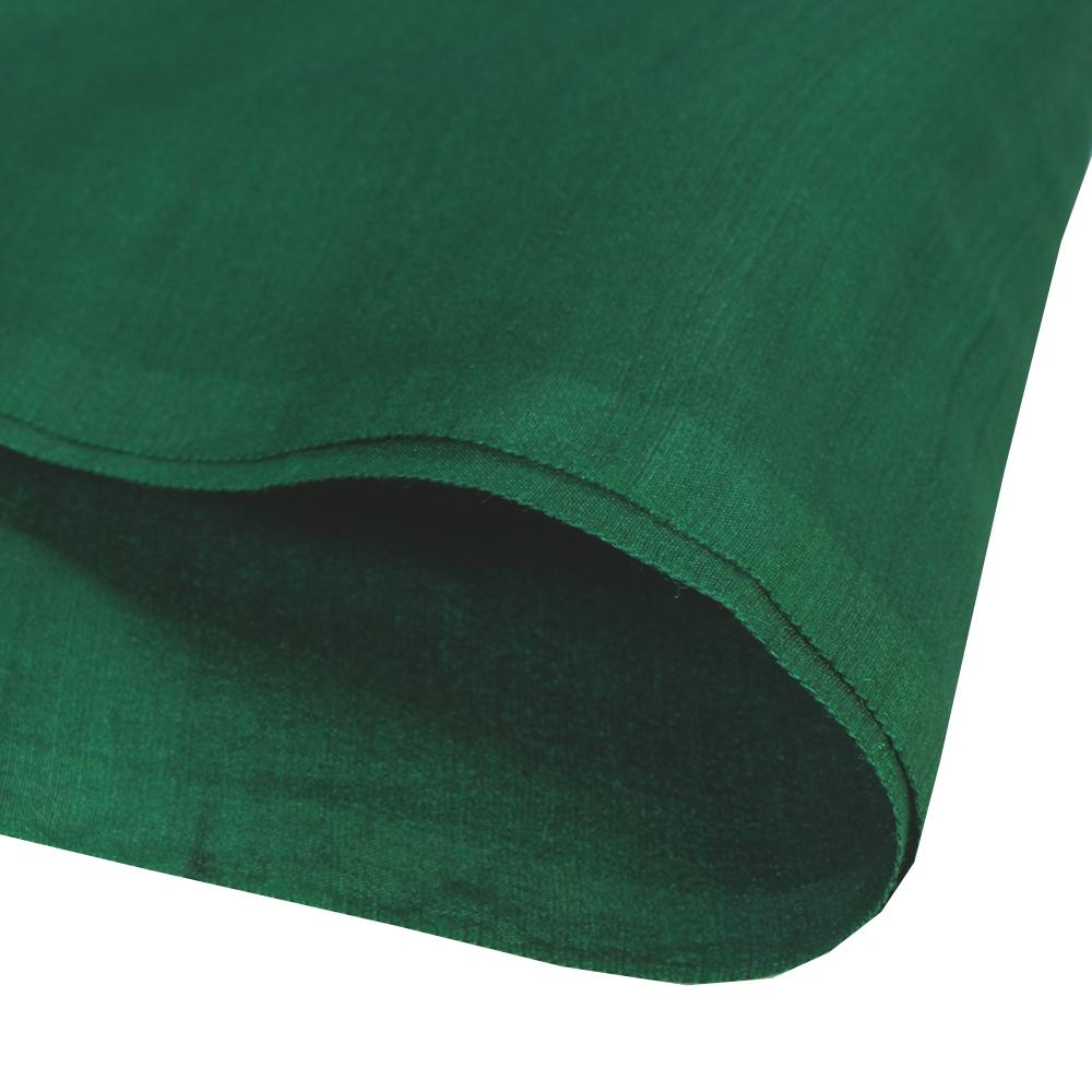 (Pre Cut 1.50 Mtr Piece) Emerald Color Muga Plain Fabric