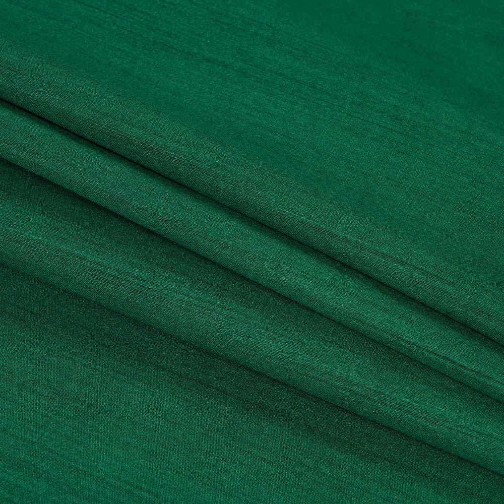 (Pre Cut 1.50 Mtr Piece) Emerald Color Muga Plain Fabric