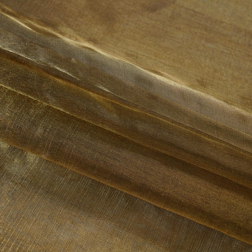 (Pre Cut Pre-Cut Fabrics>>Cut Piece Upto 1 Metre) Antique Gold Color Banarasi Tissue Silk Fabric