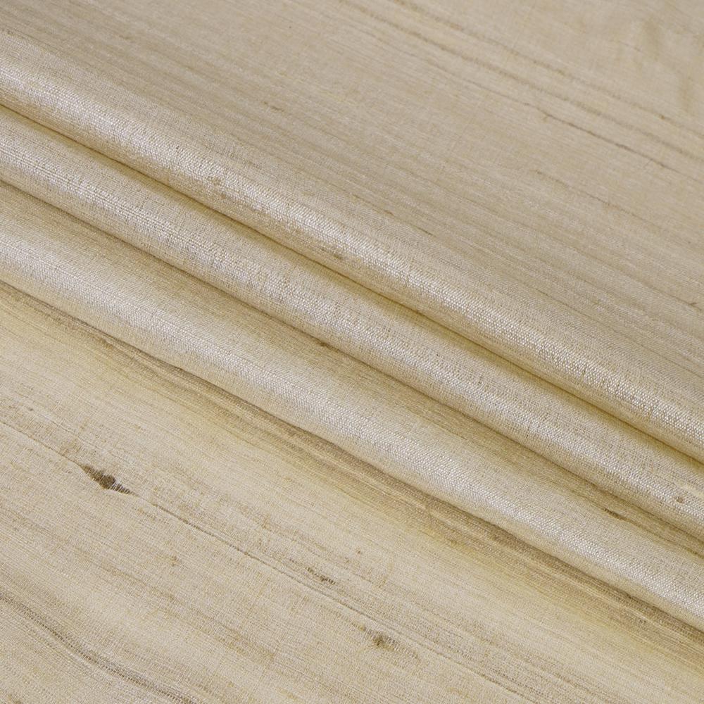 (Pre Cut 1.30 Mtr Piece) Beige Color Tussar Silk Fabric