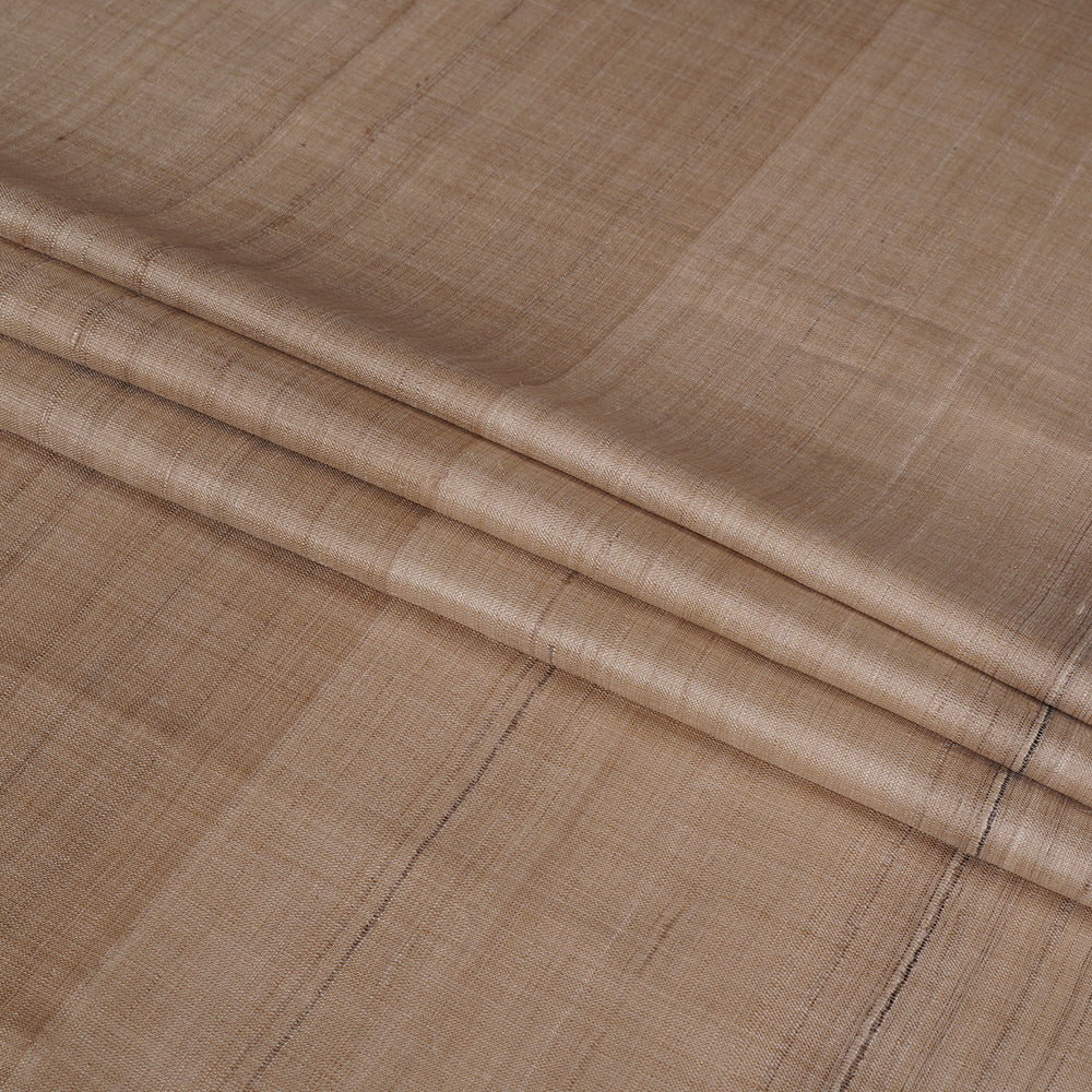 (Pre Cut 1.40 Mtr Piece) Beige Color Tussar Silk Fabric
