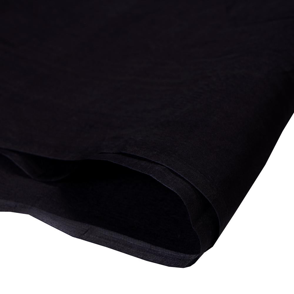(Pre Cut 1.15 Mtr Piece) Black Color Organza Silk Fabric