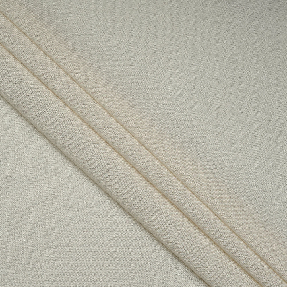 (Pre-Cut 0.80 Mtr ) Cream Color Plain Modal Fabric