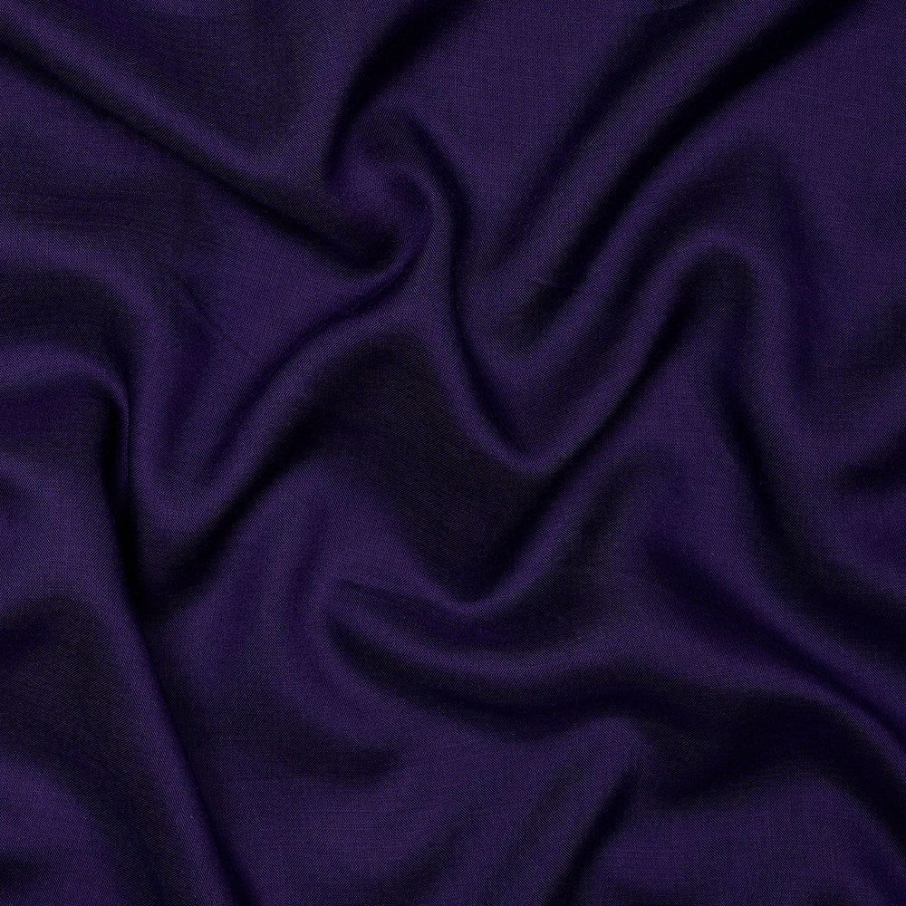 (Pre-Cut 1.80 Mtr) Blue Color Plain Modal Fabric