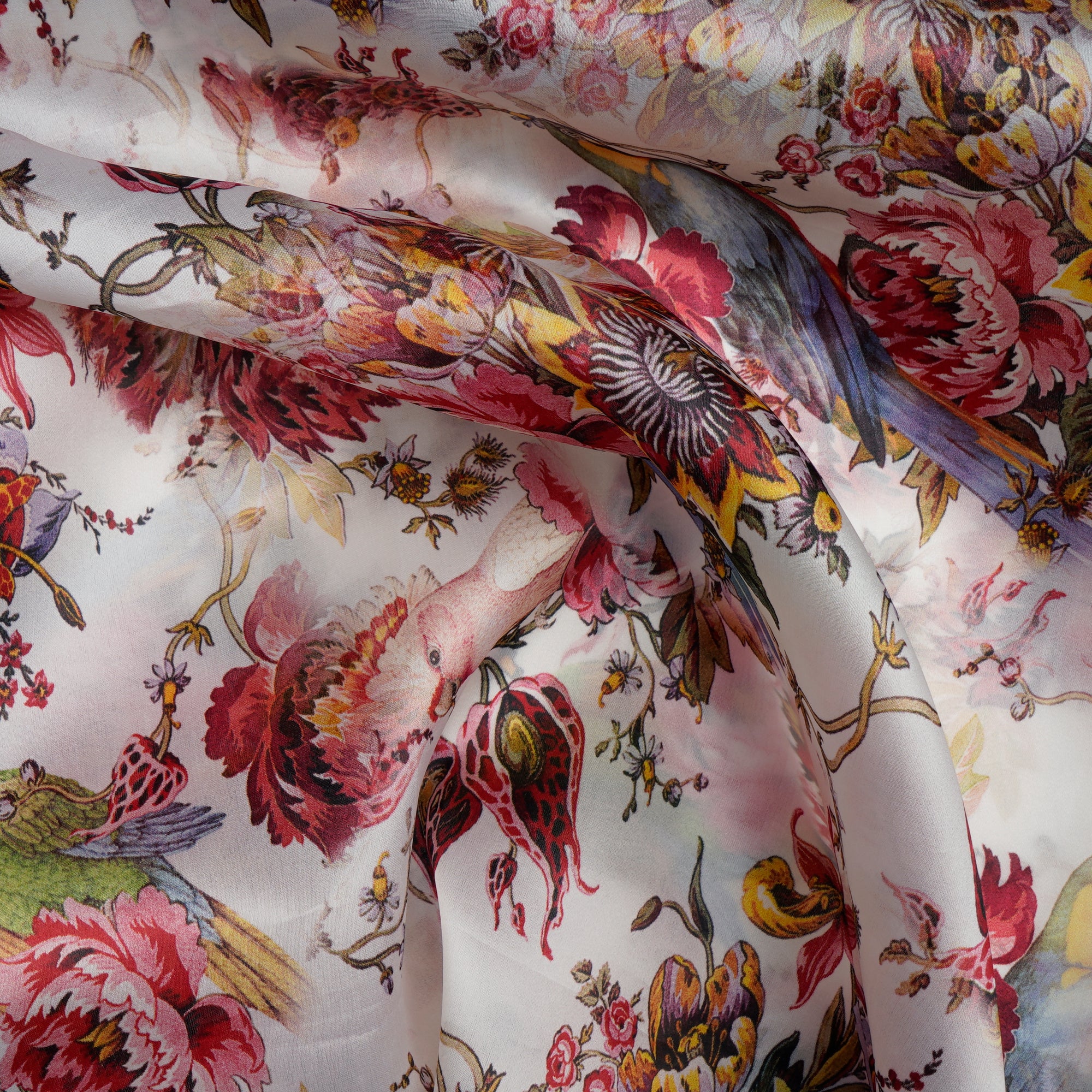 (Pre Cut 2 Mtr Piece) Multi Color Printed Organza Silk Fabric