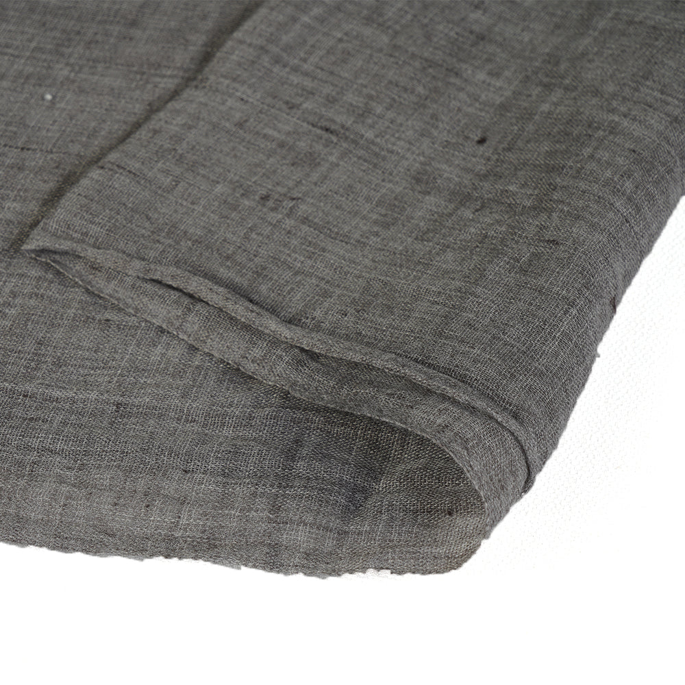 (Pre Cut 0.75 Mtr Piece) Grey Color Cheese Cotton Fabric