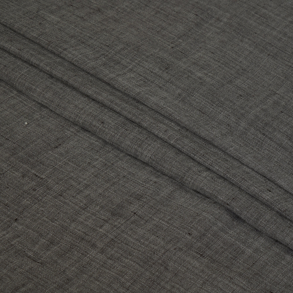 (Pre Cut 0.75 Mtr Piece) Grey Color Cheese Cotton Fabric