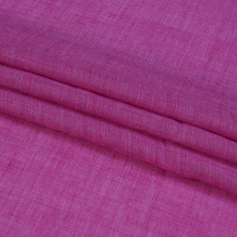 (Pre Cut 0.80 Mtr Piece) Rose Pink Color Cheese Cotton Fabric