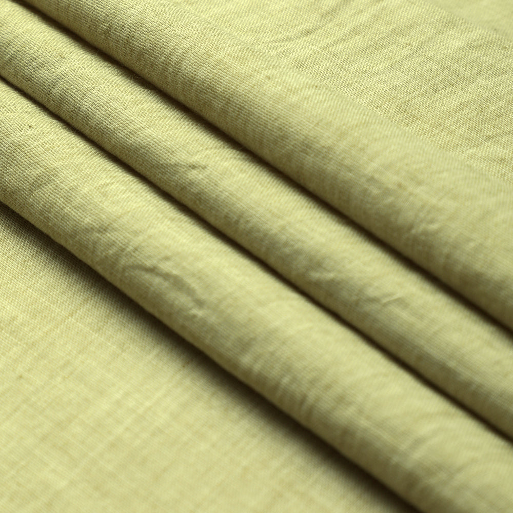 (Pre-Cut 1 Mtr) Thistle Green Color Cheese Cotton Fabric