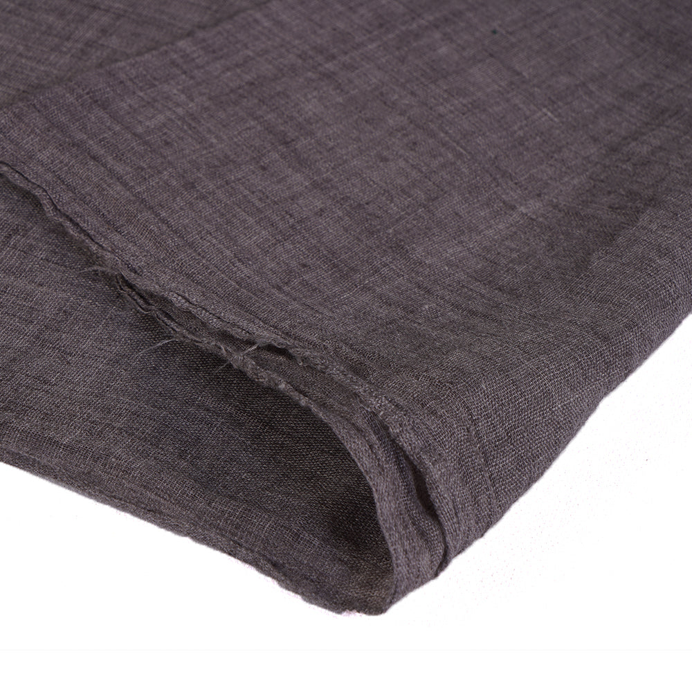 (Pre Cut 1.50 Mtr Piece) Grey Color Cheese Cotton Fabric