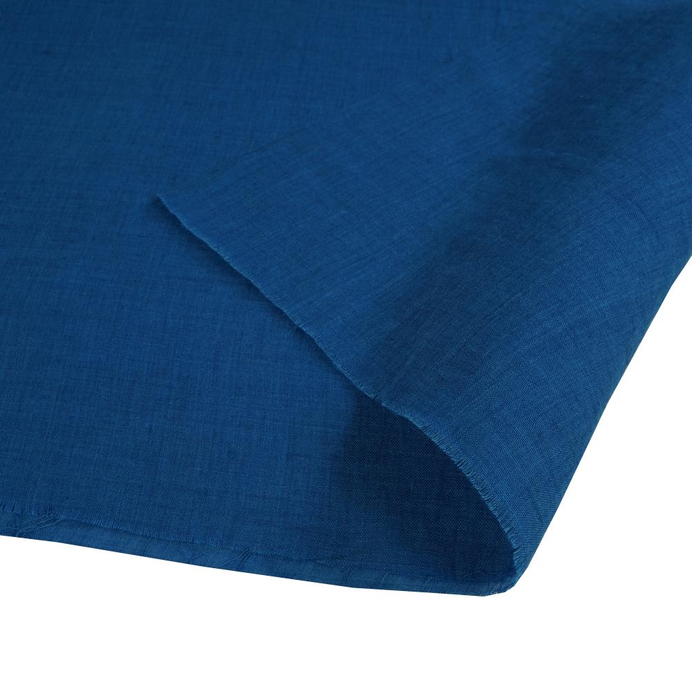 (Pre Cut 1.55 Mtr Piece) Sapphire Color Cheese Cotton Fabric
