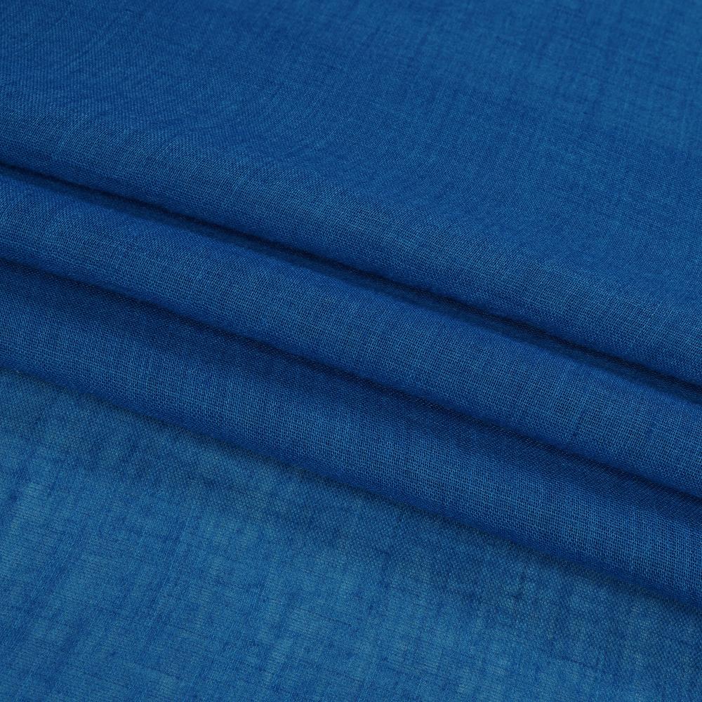 (Pre Cut 1.55 Mtr Piece) Sapphire Color Cheese Cotton Fabric